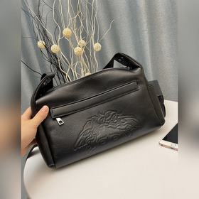 VERSACE Мужская сумка через плечо с четким рисунком кожи (фотогра