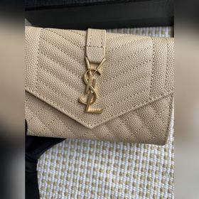 Новый кошелек Saint Laurent, импортная кожа мелкой зернистости, ф