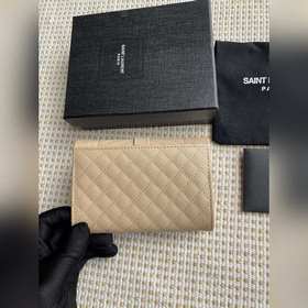 Новый кошелек Saint Laurent, импортная кожа мелкой зернистости, ф