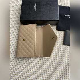 Новый кошелек Saint Laurent, импортная кожа мелкой зернистости, ф