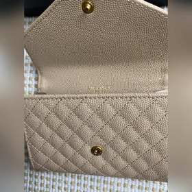 Новый кошелек Saint Laurent, импортная кожа мелкой зернистости, ф