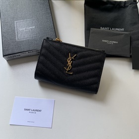 Новый кошелек Saint Laurent, импортная кожа мелкой зернистости, ф