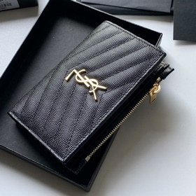 Новый кошелек Saint Laurent, импортная кожа мелкой зернистости, ф