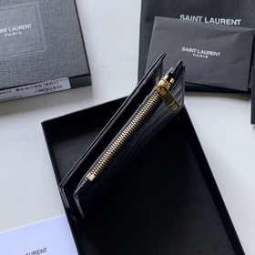 Новый кошелек Saint Laurent, импортная кожа мелкой зернистости, ф