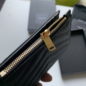 Новый кошелек Saint Laurent, импортная кожа мелкой зернистости, ф