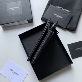 Новый кошелек Saint Laurent, импортная кожа мелкой зернистости, ф