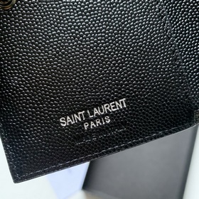 Новый кошелек Saint Laurent, импортная кожа мелкой зернистости, ф