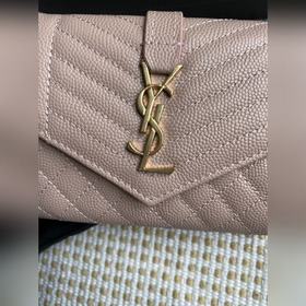 Новый кошелек Saint Laurent, импортная кожа мелкой зернистости, ф