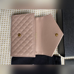 Новый кошелек Saint Laurent, импортная кожа мелкой зернистости, ф