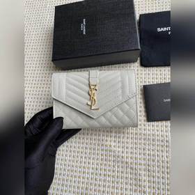 Новый кошелек Saint Laurent, импортная кожа мелкой зернистости, ф