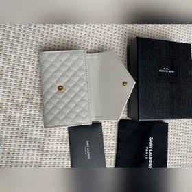 Новый кошелек Saint Laurent, импортная кожа мелкой зернистости, ф