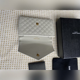 Новый кошелек Saint Laurent, импортная кожа мелкой зернистости, ф