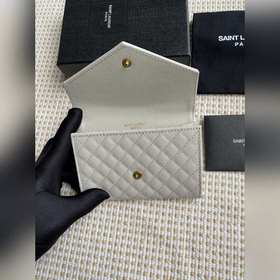 Новый кошелек Saint Laurent, импортная кожа мелкой зернистости, ф
