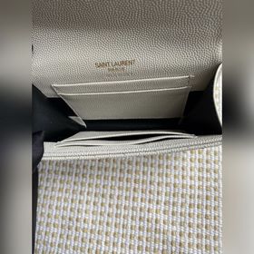 Новый кошелек Saint Laurent, импортная кожа мелкой зернистости, ф