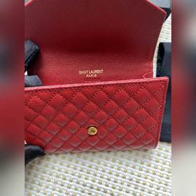 Новый кошелек Saint Laurent, импортная кожа мелкой зернистости, ф