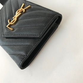 Saint Laurent Импортная мелкозернистая кожа и нержавеющая сталь, 