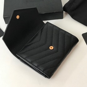 Saint Laurent Импортная мелкозернистая кожа и нержавеющая сталь, 