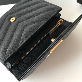 Saint Laurent Импортная мелкозернистая кожа и нержавеющая сталь, 