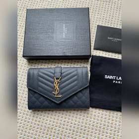 Saint Laurent Новая модель кошелька, импортная кожа мелкой зернис