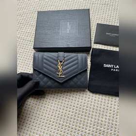 Saint Laurent Новая модель кошелька, импортная кожа мелкой зернис