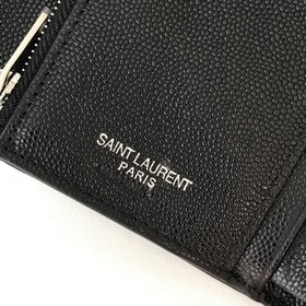 Saint Laurent Кошелек из импортной кожи мелкой зернистости с мет
