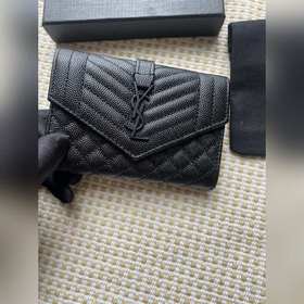 Saint Laurent Новая модель кошелька, импортная кожа мелкой зернис