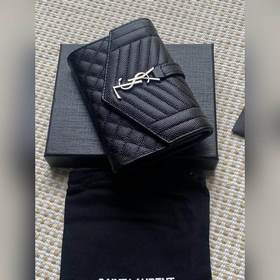 Saint Laurent Новая модель кошелька, импортная кожа мелкой зернис