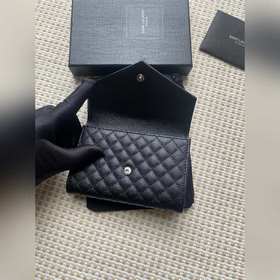 Saint Laurent Новая модель кошелька, импортная кожа мелкой зернис