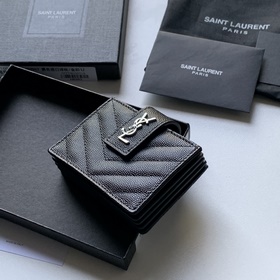 Saint Laurent Новая модель кожаного кошелька с аккордеонной конст