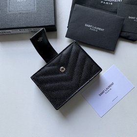 Saint Laurent Новая модель кожаного кошелька с аккордеонной конст