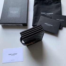 Новая модель кожаного кошелька Saint Laurent с аккордеонной склад