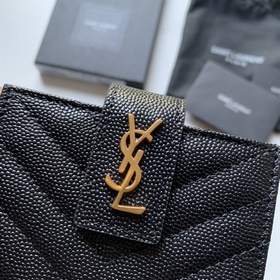 Новая модель кожаного кошелька Saint Laurent с аккордеонной склад