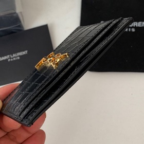 Сумка Saint Laurent, импортная кожа аллигатора, фурнитура из нерж