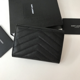 Saint Laurent Карманный кошелек из импортной кожи с мелкой тексту