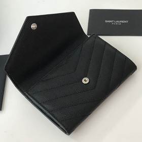 Saint Laurent Карманный кошелек из импортной кожи с мелкой тексту