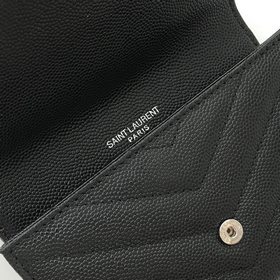 Saint Laurent Карманный кошелек из импортной кожи с мелкой тексту