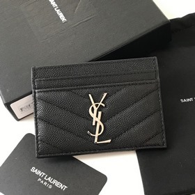 Saint Laurent Карманный кошелек, импортная кожа мелкой зернистост