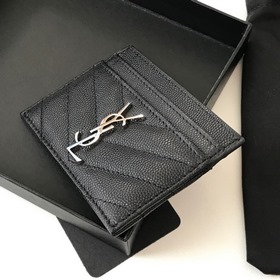 Saint Laurent Карманный кошелек, импортная кожа мелкой зернистост