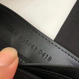 Saint Laurent Карманный кошелек, импортная кожа мелкой зернистост