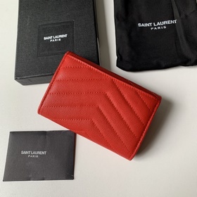 Saint Laurent Кошелек для мелочи Импортная кожа мелкой зернистост
