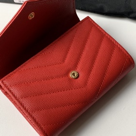 Saint Laurent Кошелек для мелочи Импортная кожа мелкой зернистост