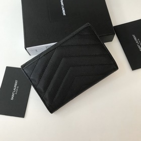 Saint Laurent Кошелек Импортная кожа мелкой зернистости с металли
