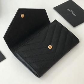 Saint Laurent Кошелек Импортная кожа мелкой зернистости с металли