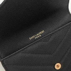 Saint Laurent Кошелек Импортная кожа мелкой зернистости с металли