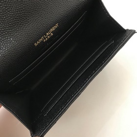 Saint Laurent Кошелек Импортная кожа мелкой зернистости с металли