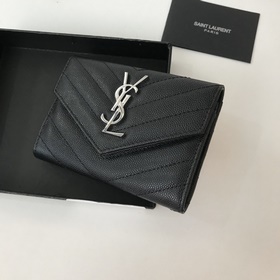 Saint Laurent Кошелек для мелочи Импортная кожа мелкой зернистост