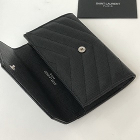 Saint Laurent Кошелек для мелочи Импортная кожа мелкой зернистост