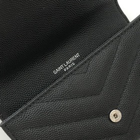 Saint Laurent Кошелек для мелочи Импортная кожа мелкой зернистост