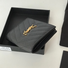 Сумка для мелочи Saint Laurent с двумя складками, импортная мелка