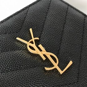 Сумка для мелочи Saint Laurent с двумя складками, импортная мелка
